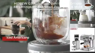 HiBREW G7 Automatic Burr Coffee Grinder | 48 Settings for Espresso, Pour Over & More