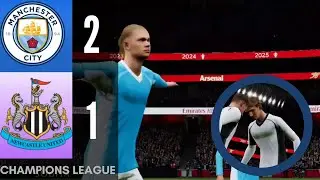 Com Grande atua&ccedil;&atilde;o de Halland! Man. City vence o Newcastle na 1&deg; rodada da champions league.