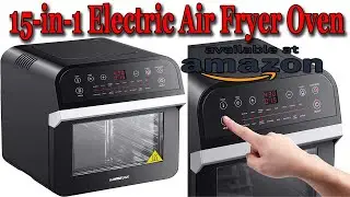 GoWISE USA GW44800 O Deluxe 12.7 Quarts 15-in 1 Electric Air Fryer Oven w/Rotisserie plus 50 Recipes