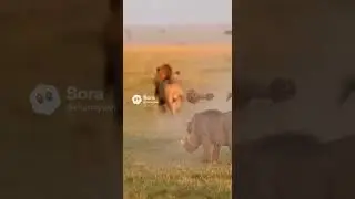 warthog vs lions 🦁🤨 funny video. #animals #video #shorts #funny
