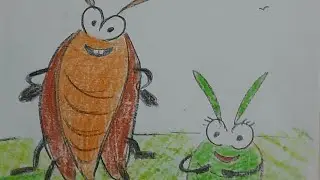 funny Insects Insects drawing kids / how to draw Insects by Anil sir