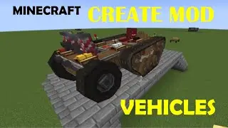 Minecraft 1.20.1: WORKING TRACKWORK MOD VEHICLES in Create Mod