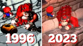 Super Mario RPG Remake Donkey Kong Level Graphics Comparison 1996 vs 2023