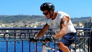 Mountain Biking to Mielah Valley Window, Gozo, Malta