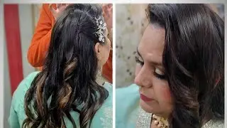 Trending party hairstyle|| open curly hair look| #youtubevideo #nainahairstyle 