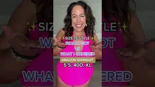 Pink plus size swimsuit from Amazon #midsizefashion #midsizestyle #resortfashion