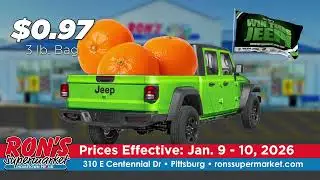 Weekly Ad Jan 9-10 | Ron's Supermarket | Pittsburg, KS