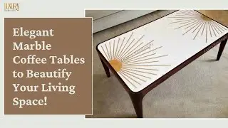 Marble Coffee Table with Brass Inlay - A Must-Have for Home Decor!