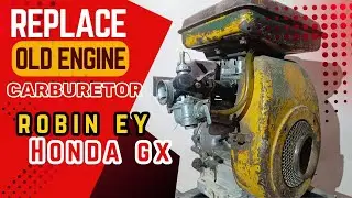 pembuatan manifold, mengganti karburator mesin penggerak HONDA G, ROBIN EY yang rusak.