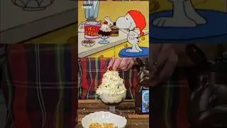 Discover Snoopy's Doggone Delicious Chocolate Dessert!🤤 #shorts #snoopy #charliebrown #sundae