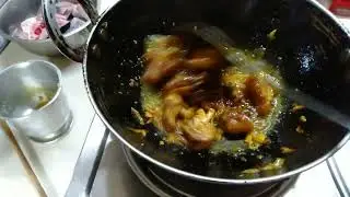 Fish with Rosella leaves #chicken with potato #Lentilwithpapaya
