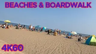 HOT BEACHES & BOARDWALK - Toronto - Summer 2024  - Go-pro 4k60