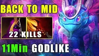 [Puck] Strong Midlane Destroyed Everyone 11Min GODLIKE & 23Min Call GG (FullGame Dota2 7.22f)