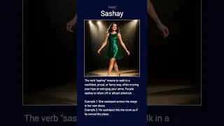 English word 'sashay' verb C2