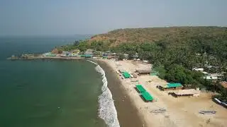 Arombol Beach Birds Eye View 4K