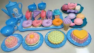 Satisfying With Unboxing Playhouse Elsa Blue Teapot Set, Cake, Ice Cream & Candy Toys Review | ASMR