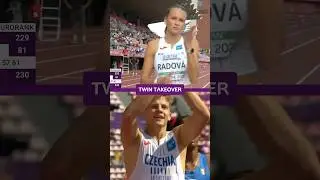 Two Qs is better than one! Twins Rada and Radova 🇨🇿 power through at #Tampere2025  #athletics