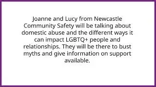 Gay Men Tyneside: Domestic abuse