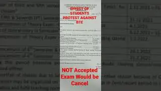EFFECTS of Students Protest against BTE exam Delhi || #shorts #bteDelhi