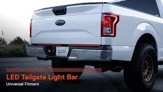 TRUE MODS Dark Smoked LED Tailgate Light Bar Strip with Sequential Turn Signals