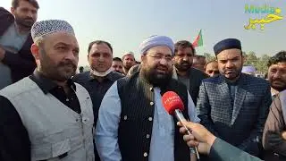 KP Minister Adnan Qadri is giving an interview to the media before leaving for Islamabad D Chowk