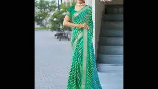 *PURE LEHARIYA PRINTS ON  SOFT & PURE BEMBER GEORGETTE cod not available whatsApp 9160653322