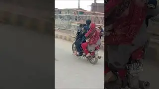 8 Persons Ride On Bike #viral #bike #ride