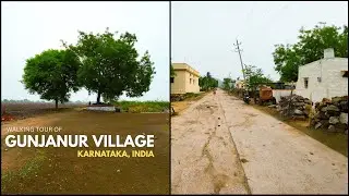 Gunjanur Village Walking Tour | Karnataka | Peaceful walk after Rain | India | 4K Video |