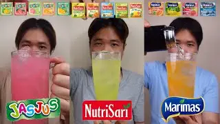 KOMPILASI MUKBANG MINUMAN JASJUS, NUTRISARI, DAN MARIMAS | ASMR DRINKING
