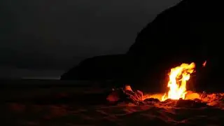 Relaxing and romantic music with seaside fire