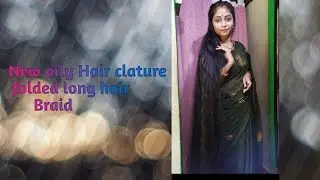 very new long hair style folded oily braid#viralvideoes#longhairstyls#trendingvideo