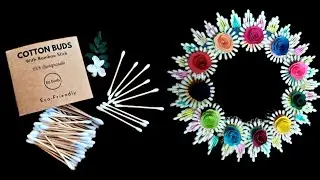 EAR BUDS DECORATION IDEAS || EAR BUDS WALL HANGING IDEAS || UNIQUE WALL HANGING IDEAS