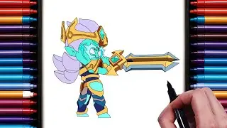 How to Draw Knight Belle From Brawl Stars | Belle New Skin | Step-by-Step Drawing Tutorial