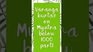 Varanga kurtas on Myntra below 1000 part 1