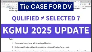 KGMU 2025 who selected or qualified tie case in dv