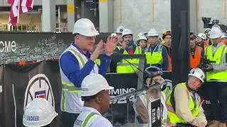 Steve Balmer at the Clippers new arena construction project - Intuit Dome