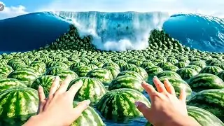 Which city would you swim in🌊Dive into a fruit explosion!🍇Satisfying & Relaxing AI ASMR Compilatio.