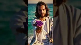 Jesus offers you a purple rose at the beach #Blessings #Jesus #morningprayer #strongprayer