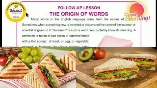 The Origin of Words Class 7 English Follow up lesson With full Explanation by Tapan Sir