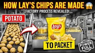 How Lay&rsquo;s Potato Chips Are Made in Factory 😱 From Potato to Packet