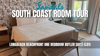 Longbeach Beachfront One Bedroom Butler Suite (LB1) Tour at Sandals South Coast