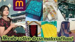 MEESHO 100%PURE COTTON UNSTITCHED DRESS MATERIAL HAUL NEW COLLECTION UNDER BUDGET