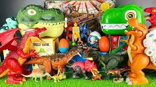 Unboxing Review ASMR Jurassic World Toys Dinosaur T-rex Big Head Dragon Triceratops Amagarsaurus