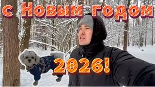 Новогодняя прогулка с собакой❄️🐾 С НОВЫМ 2026 ГОДОМ!🎉🎅🏼🎄