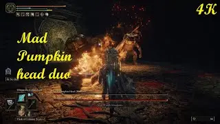 Mad pumpkin head duo Boss fight with no summon. Elden Ring 4K