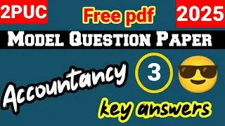 2nd puc accountancy model question paper 3 important questions 2024-25 kseab