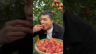 Natural orange fruit farm with eating so fresh and rural farming life #fruit #2024 #orange