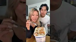 my boyfriend tries the viral 2 ingredient cheesecake...