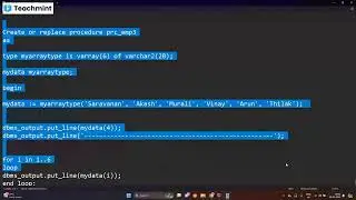 Oracle Collection varray and Package