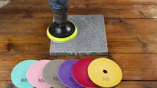4 Inch Diamond Polishing Pads Kit for Granite, Marble, Stone | Wet & Dry Polishing Demo